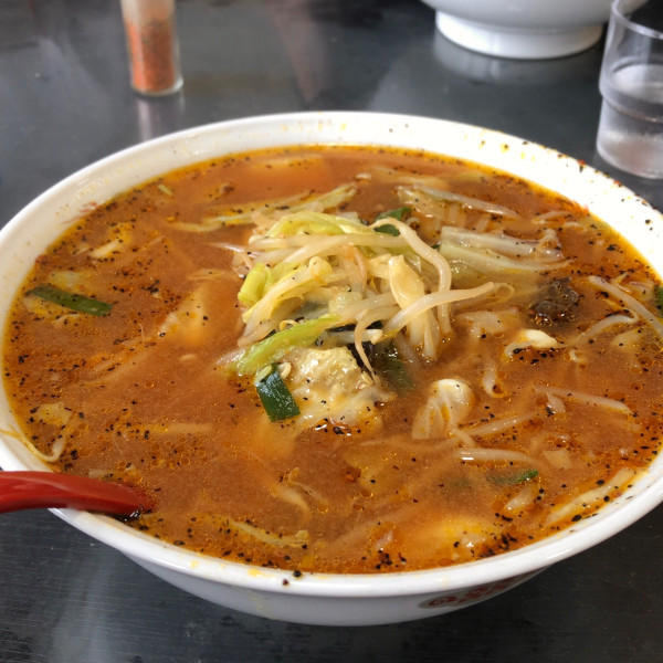 「からしタンメン+油みそごはん」@白河手打ラーメン かづ枝の写真