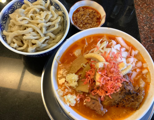 「[限定]甘エビつけ麺　＋　肉そぼろラー油」@麺屋てる'ZUの写真
