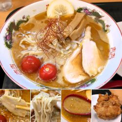 冷やしみそラーメン(夏季限定)＋ザンギ＝1150円