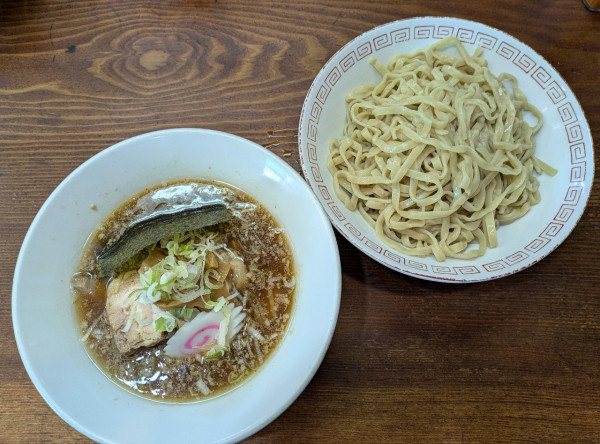 「つけそば 並300g   1100円，肉盛り 300円」@良温(Ra-on)の写真