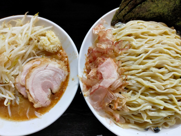 「【限定】海老昆布水つけ麺1450円+大150円(900g)」@豚星。の写真