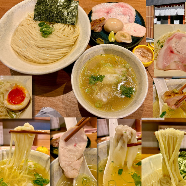「特上塩つけめん＋ワンタン＋小ビン」@Japanese Ramen 五感の写真
