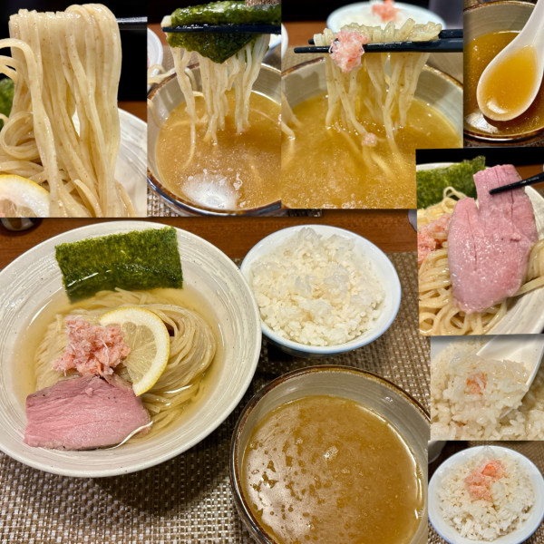 「【限定】ズワイ蟹の塩昆布水つけめん1300円＋ライス」@麺処 はら田の写真