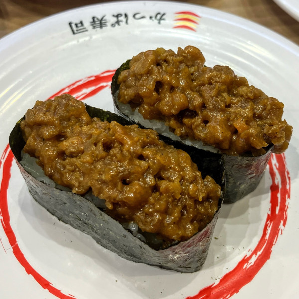 「お豆で作ったキーマカレー軍艦110円他」@かっぱ寿司 柏店の写真