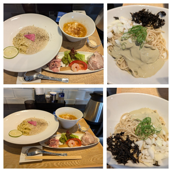 「オマール海老の濃厚餡掛けつけ麺➕牡蠣の和え玉」@Fishmenの写真