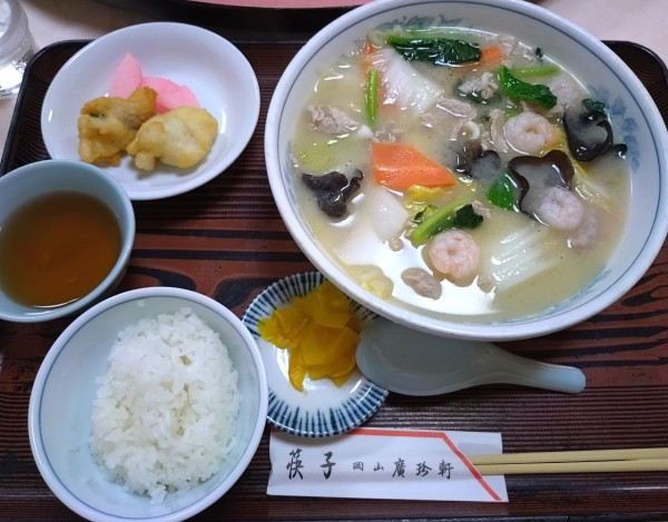 「五目汁そば（ランチの麺セット）990円」@廣珍軒の写真