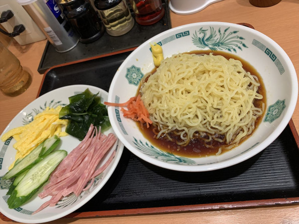 「黒酢しょうゆ冷し麺（期間限定）」@日高屋 田町東口店の写真