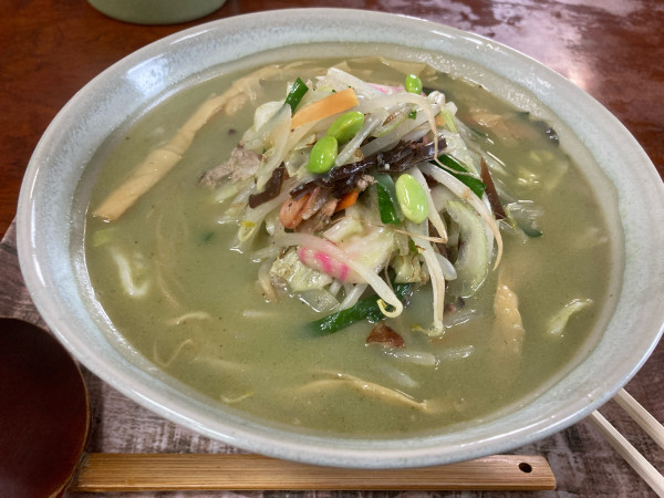 「ちゃんぽん（緑）」@あづま食堂の写真