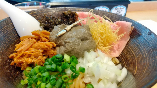 「#濃純まぜニボ #Lv1 #1100円」@煮干中華そば 結。の写真