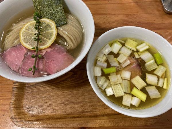 「昆布水つけ麺　塩（大盛り）」@アメノオトの写真