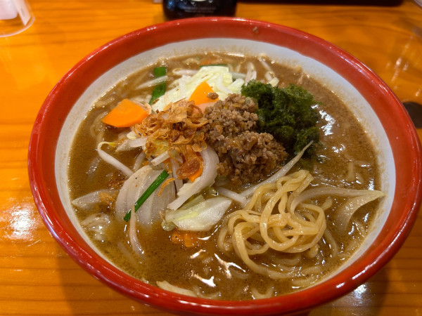 「伊勢味噌野菜らーめん1034円」@麺場 田所商店 水戸駅南店の写真