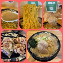 みそ熊セット¥1080(味噌らーめん+餃子3個+唐揚げ2個)