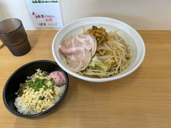 「まぜそば」@らぁ麺NOBU 川越店の写真