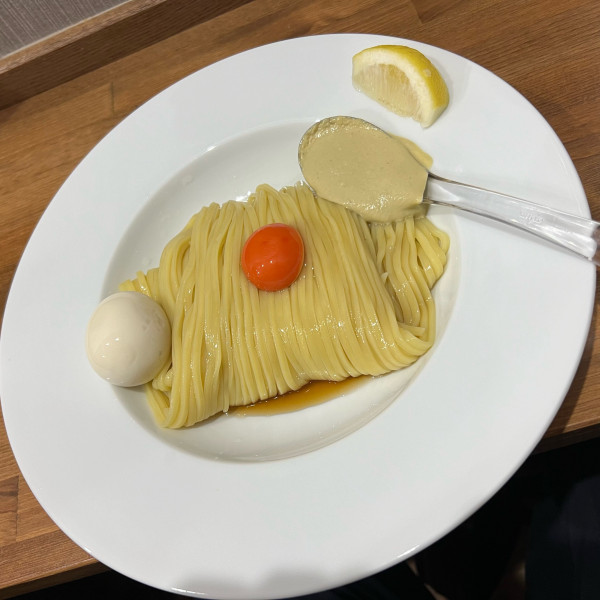 「牡蠣バターたまご麺」@無冠 阿佐ヶ谷の写真