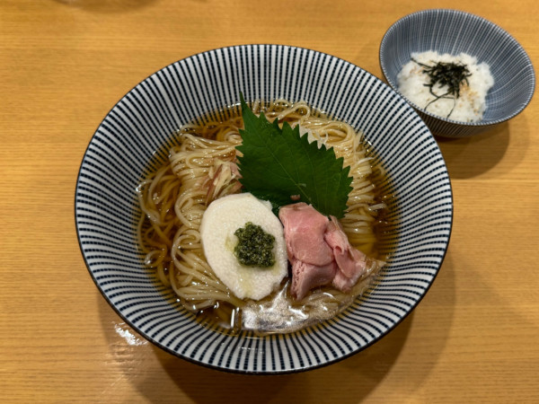 「【限定】羅臼昆布の冷しとろみそば＋お茶漬け用白めし」@焼きあご塩らー麺 たかはし 越谷レイクタウン店の写真
