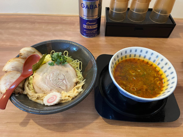 「辛つけ麺（麺多め）」@麺や 壱虎の写真