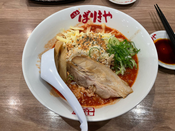 「トマとんまぜ麺」@八番山ばりきや 富岡店の写真