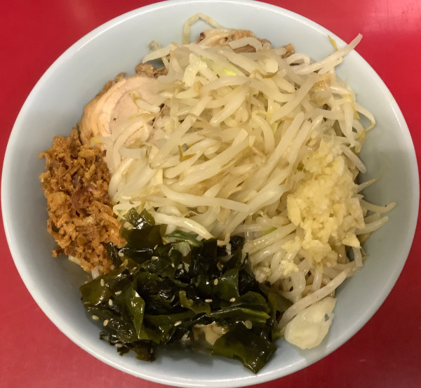 「[限定]つけ汁冷や汁なし」@ラーメン二郎 中山駅前店の写真