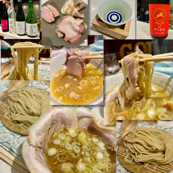 「ザルチャーシューつけ麺（塩）＋替玉＋日本酒」@柳麺 呉田-goden-の写真