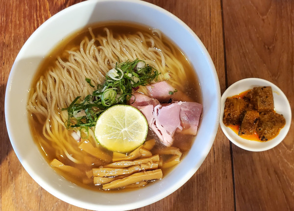 「冷やし塩煮干し（大盛）」@麺楽 軽波氏の写真