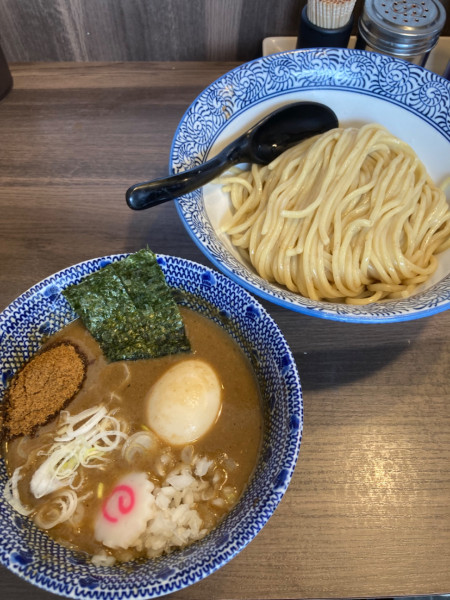「辛つけ麺　並　味玉」@狼煙 〜NOROSHI〜の写真