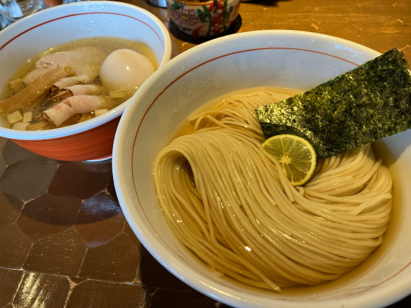 「特級昆布水つけ蕎麦 塩」@特級鶏蕎麦 龍介 土浦学園通り店の写真