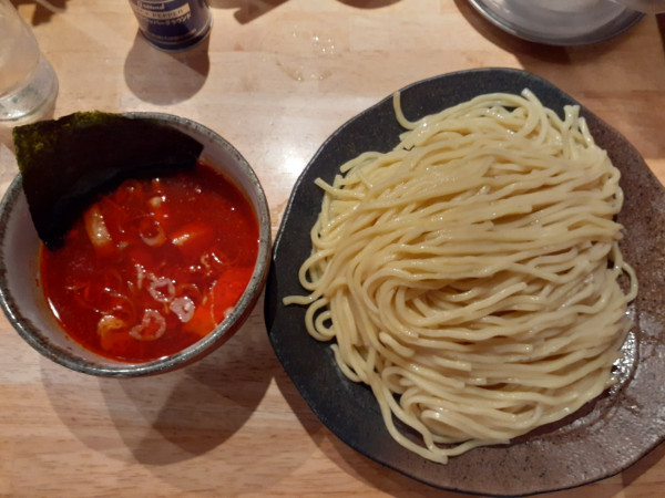 「つけ麺、特盛、辛味MAX」@つけ麺屋 やすべえ 渋谷店の写真