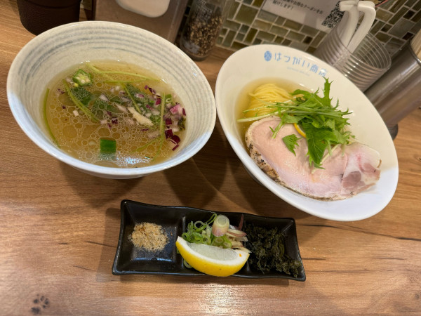「【限定】鯛塩の抹茶昆布水つけ麺（冷製）」@はつがい商店の写真