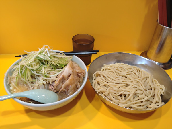 「シークワーサーつけ麺　ネギ　にんにく　アブラ」@ラーメン二郎 八王子野猿街道店2の写真