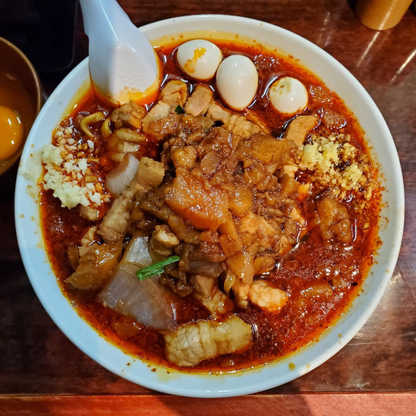 「辛いスタ満そば」@元祖スタミナ満点らーめん すず鬼の写真