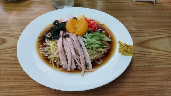 「冷やし中華 850円」@足立屋の写真