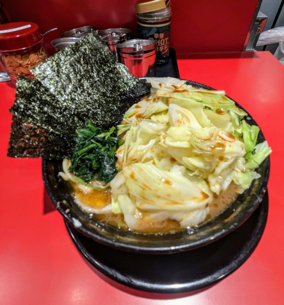 「ラーメン 並盛 870円＋キャベツ 150円」@環2家 川崎店の写真