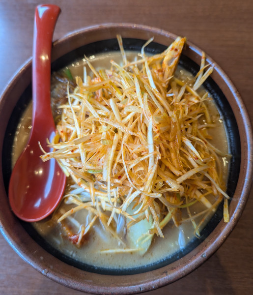 「北海道味噌肉ネギラーメン+大盛」@麺場 田所商店 宮前店の写真