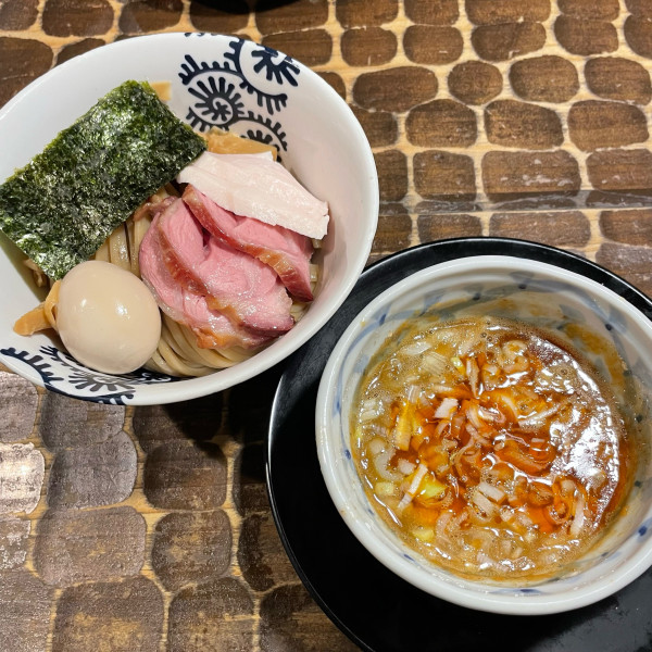 「特級海老つけ蕎麦　大　¥1580」@特級鶏蕎麦 龍介の写真