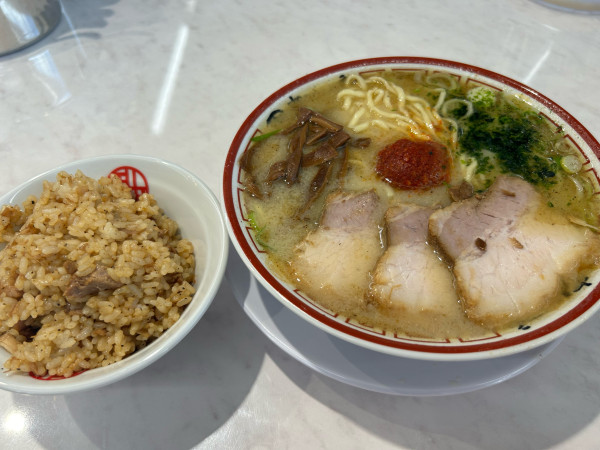 「山形辛味噌980円、肉めし300円」@中華そば専門 田中そば店 荒川沖店の写真