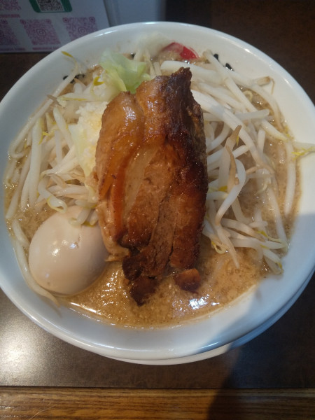 「男気味噌（味玉付き）」@らーめんまるはち 大垣店の写真