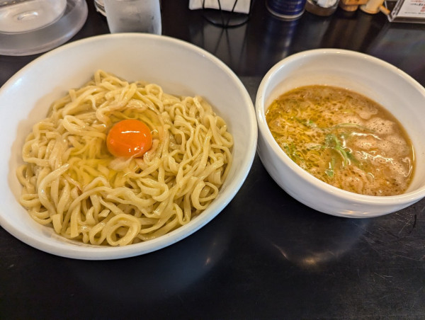 「釜玉鶏白湯つけ麺」@麺処にしむらの写真