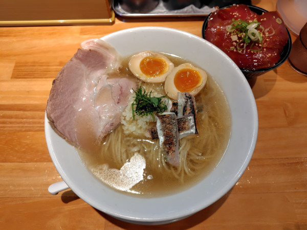 「魚介の焼き出汁で造る柚子おろし塩そば1500円（この日限定）」@麺家 たけ田の写真