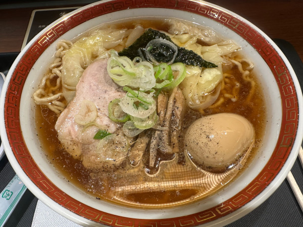 「味玉ワンタン麺大盛り(¥1490)」@荻窪中華そば 春木屋 ラゾーナ川崎店の写真