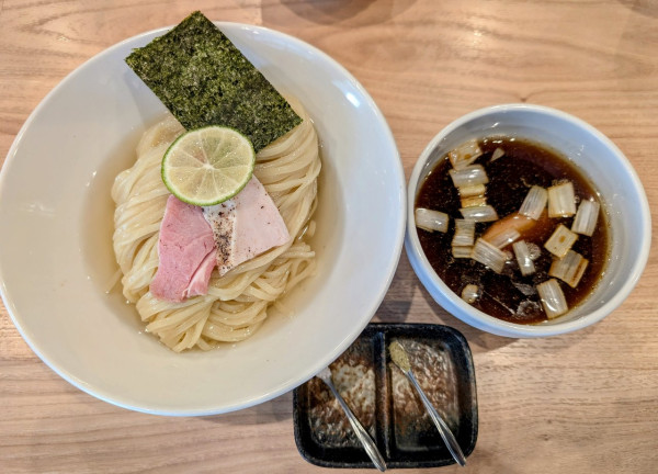 「昆布水つけ麺1150円＋中盛100円」@麺処 にし尾の写真