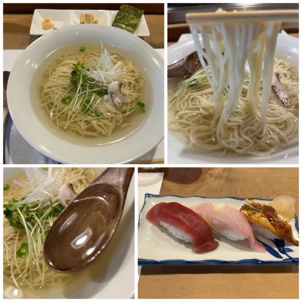 「鯛がけ（塩）500円 本日の握り寿司おまかせ3貫 400円」@吉野寿司の写真