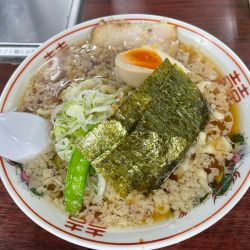 朝ラーメン (小)太麺¥600