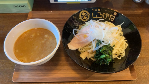 「鶏コテつけ麺970」@らぁ麺 しろがね 安曇野店の写真