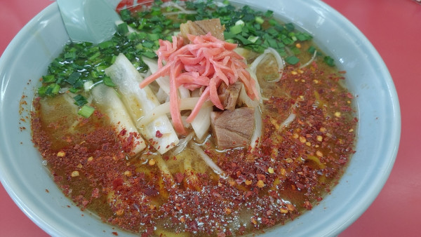 「期間限定　旨辛とんこつラーメン」@山岡家 松本店の写真