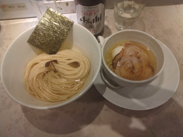 「昆布水つけ麺(塩)¥1350+味玉¥150+瓶ビール¥680」@麺 コレキヨの写真