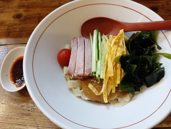 「【限定】味噌󠄀冷やし中華・麺少なめ(¥1,100)」@東京味噌らーめん 鶉の写真