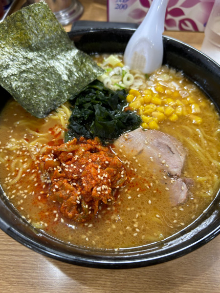 「からし麺みそ＋大盛り＋辛さ増し」@ラーメン屋 麺一 仲町台店の写真