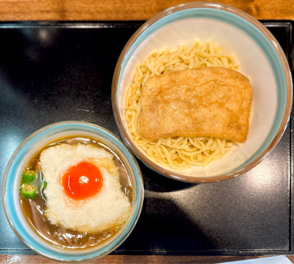 「★＜7月3～8日間限定 1日15食＞月見とろろ冷やしつけ麺🍜¥1」@中華蕎麦 きつねの写真