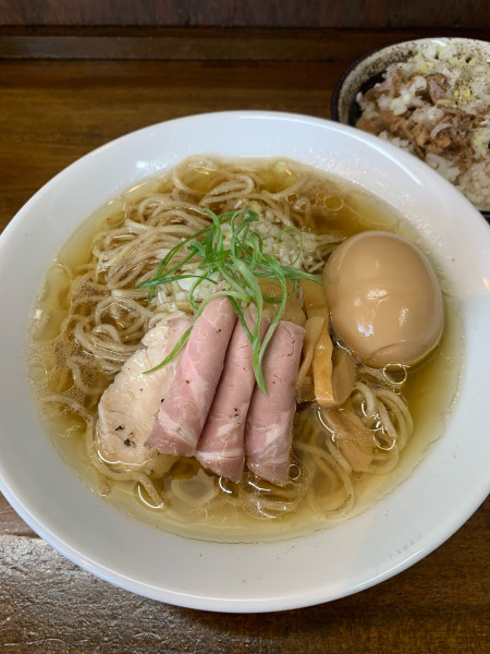 「味玉塩鶏そば」@麺屋 三槍の写真