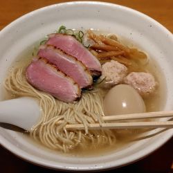 京鴨だし特製塩らぁ麺·ライス